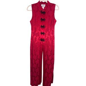 Retro Cheongsam Top Red S Qipaos Floral Traditional Classic Chic Chinese 70s